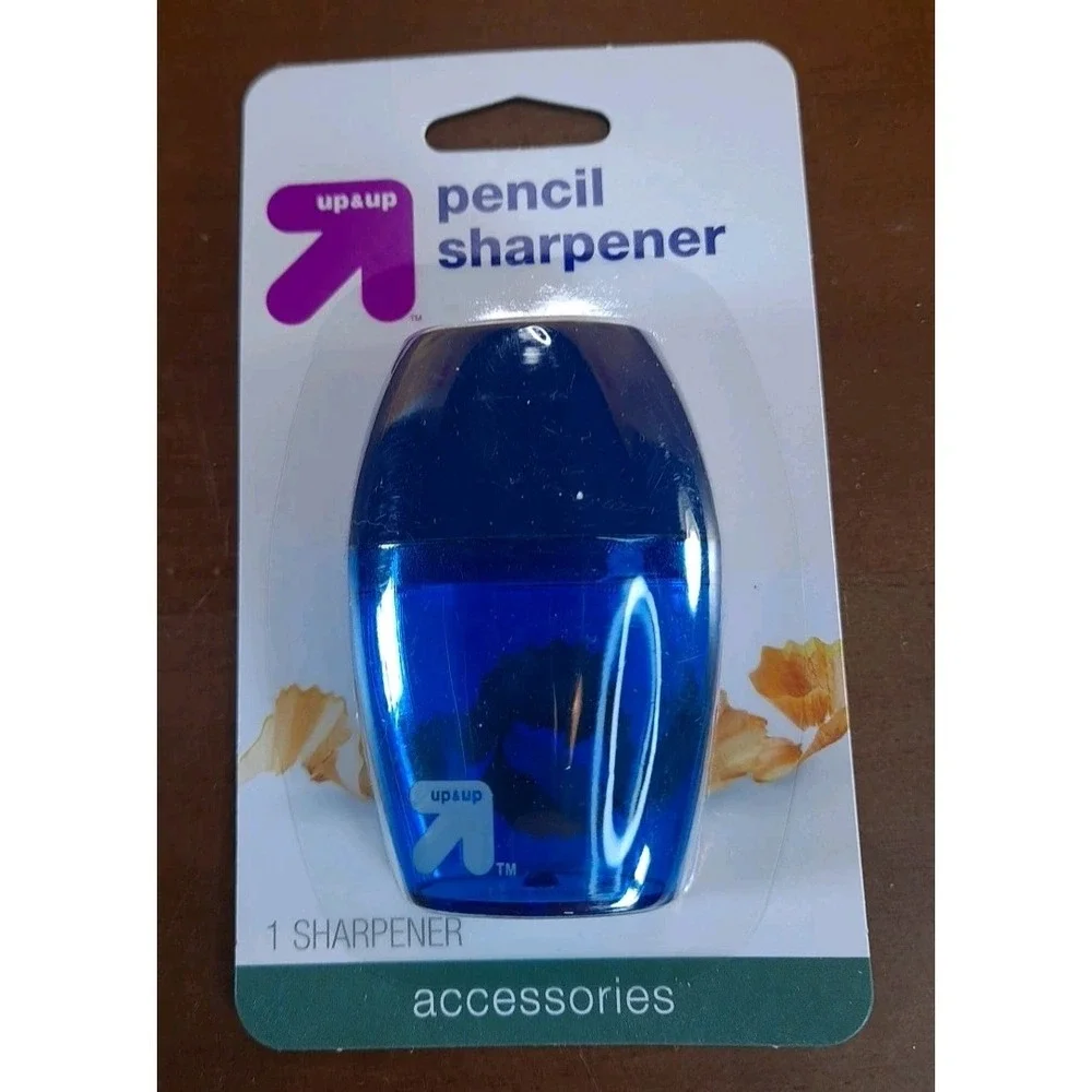 Set Of 4 New Up &‎ Up - Pencil Sharpeners,  1 Hole with Plastic Receptacle